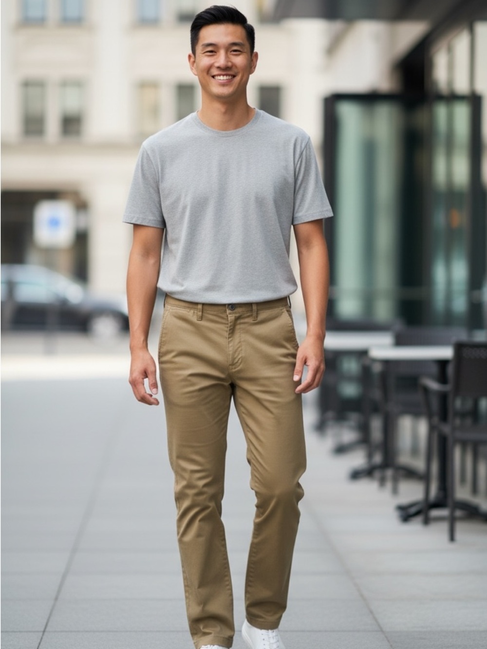 Men’s Amazon Essentials Tan Chino Pants, Slim, Size 31x34